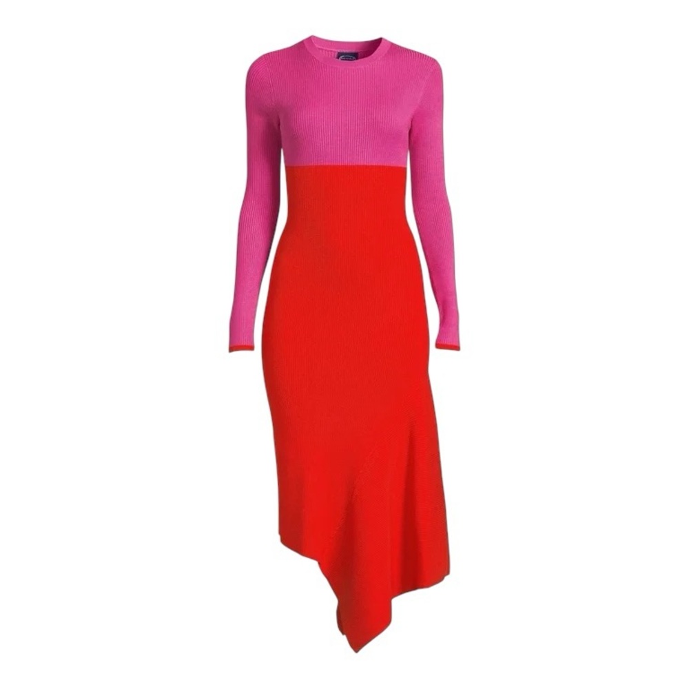 XL Scoop NYC Colorblock Asymmetrical Sweater Dress SHIP NEXT DAY